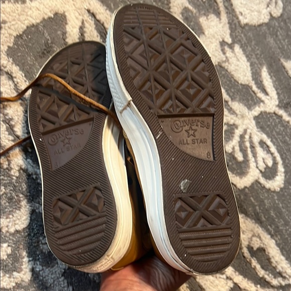 Converse Brown High-Top Sneakers Classic Style leather Cabrera women’s 10 men’s8 - Picture 8 of 8